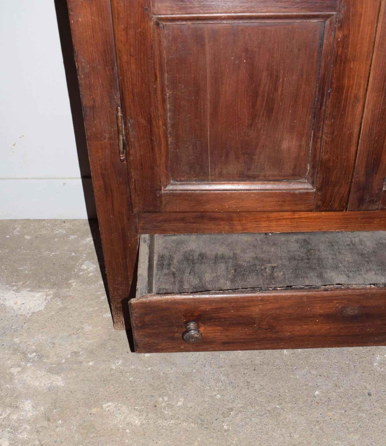 photo buy An Louis Philippe Solid Walnut Armoire Wardrobe With A Single Draw