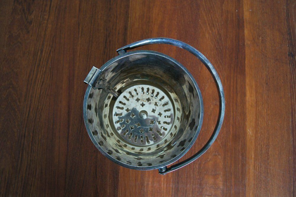 Vintage Modern Silver Plated Ice Bucket, 1930 photo vinterior