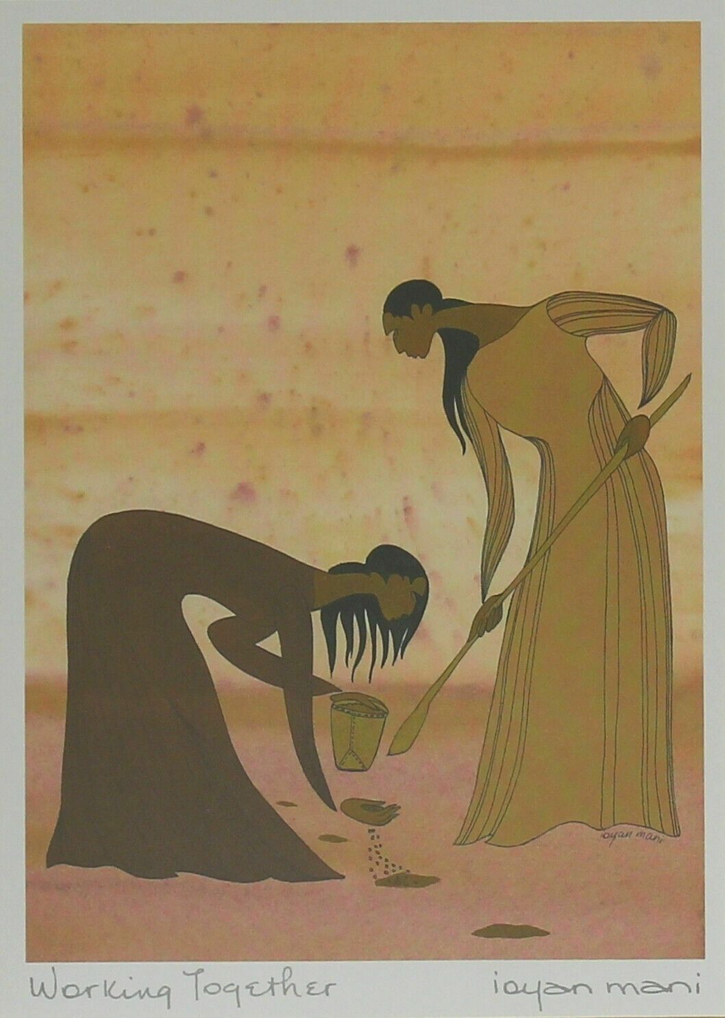 Print By Ioyan Mani (Maxine Noel). Titled "Working Together" photo furniture