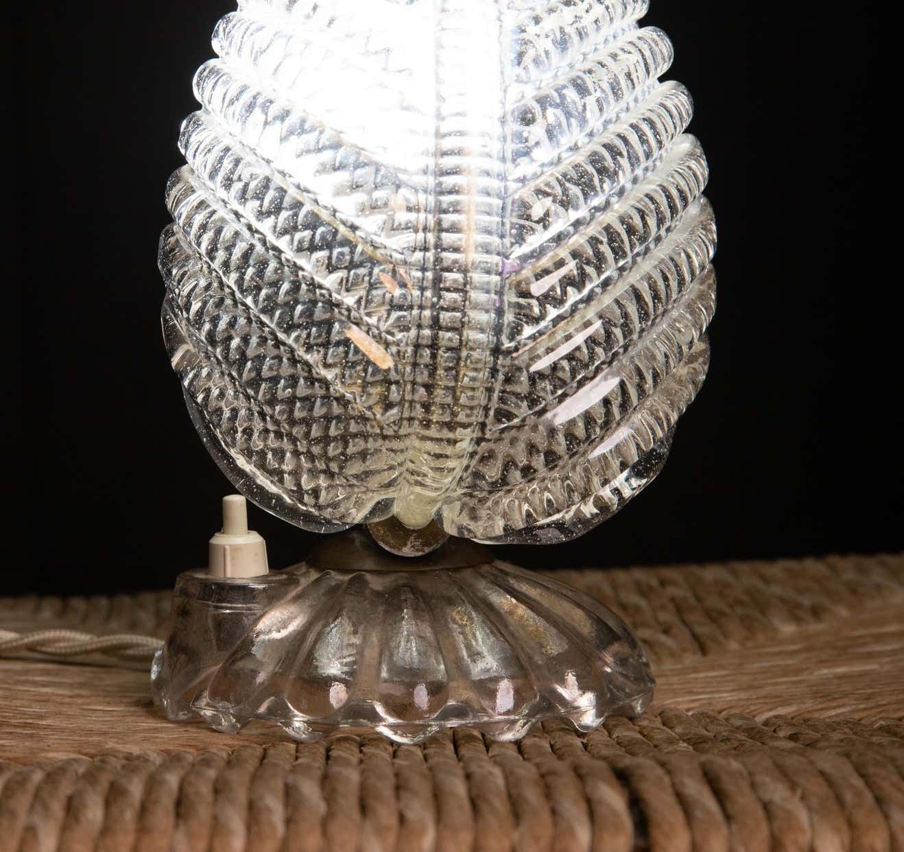 Artdeco Murano Glass Table Lamps Barovier & Toso 1940 photo Lighting