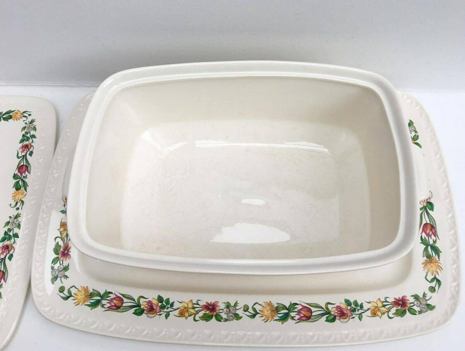 Villeroy And Boch Serving Plate Signed, 40s With Lid And Underside, 3 Pieces High Quality Glaze, Pottery, Vitreous, Stoneware Pottery photo 136.0