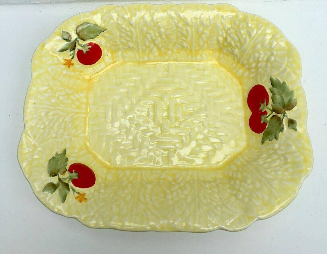 Serving Plate Vintage Crown Devon Yellow Tomato Plate, Crown Devon Garden, Dish And Plate, Crown Devon China Dishes, Art Deco ,Circa 1920s photo furniture