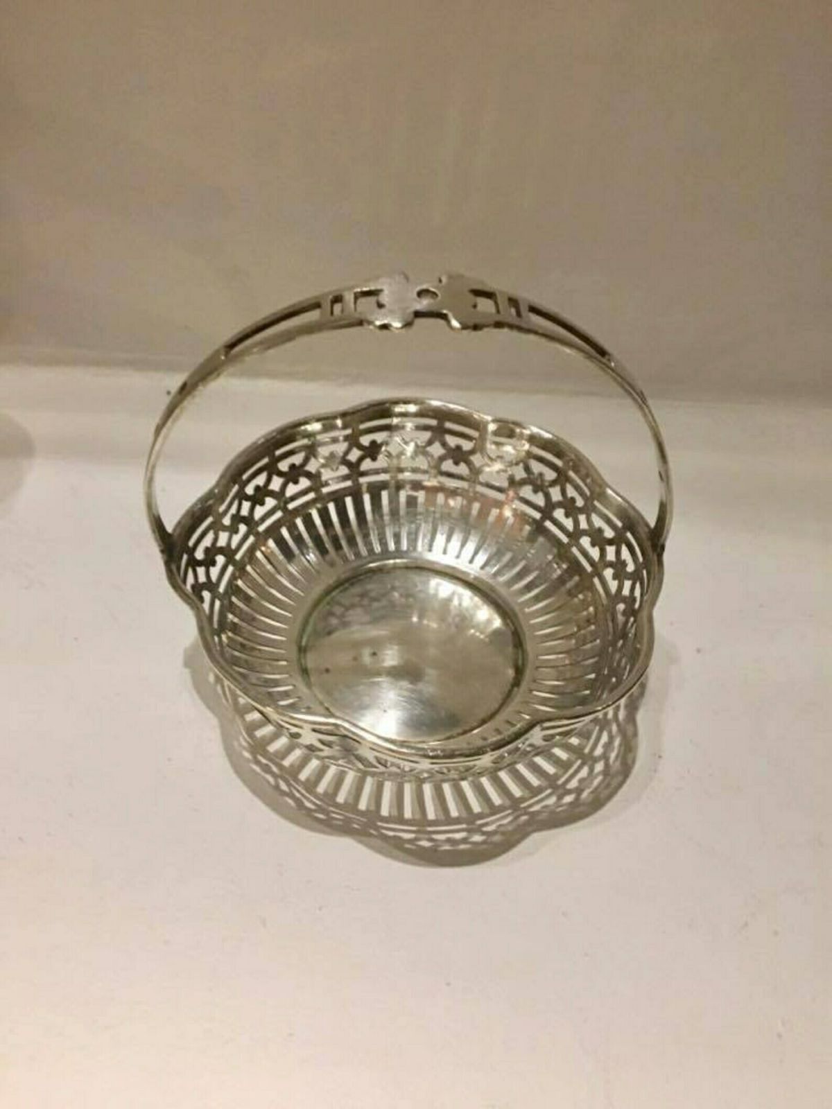 Candy Dish Silver Plated Wiskemann Praline Chocolate Basket, In Silver Metal, Openwork Candy Geometric Decorations Gift For Her, Gift Mum photo Home Decor