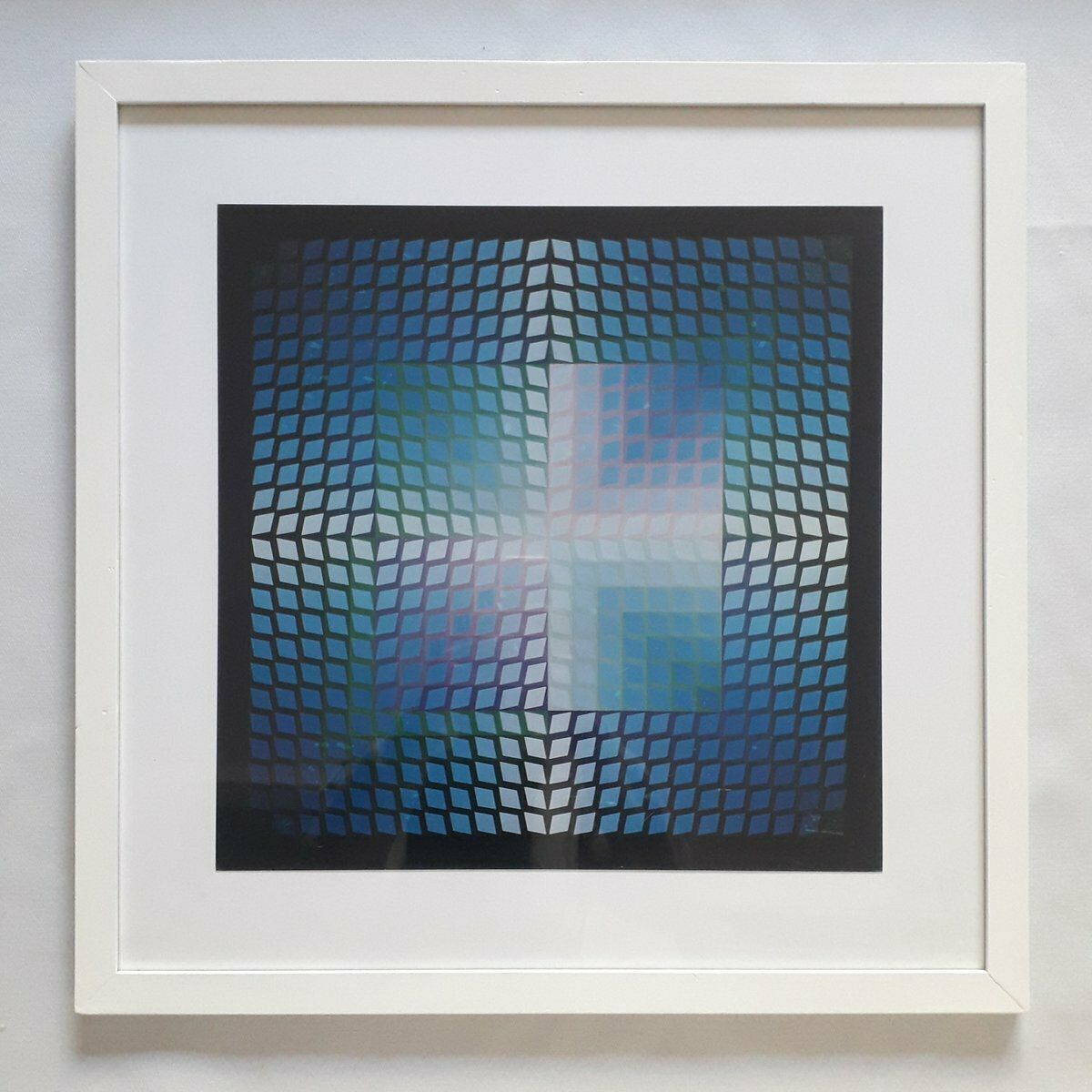 Victor Vasarely, Op Art Poster, 1972, Pigment Print photo furniture