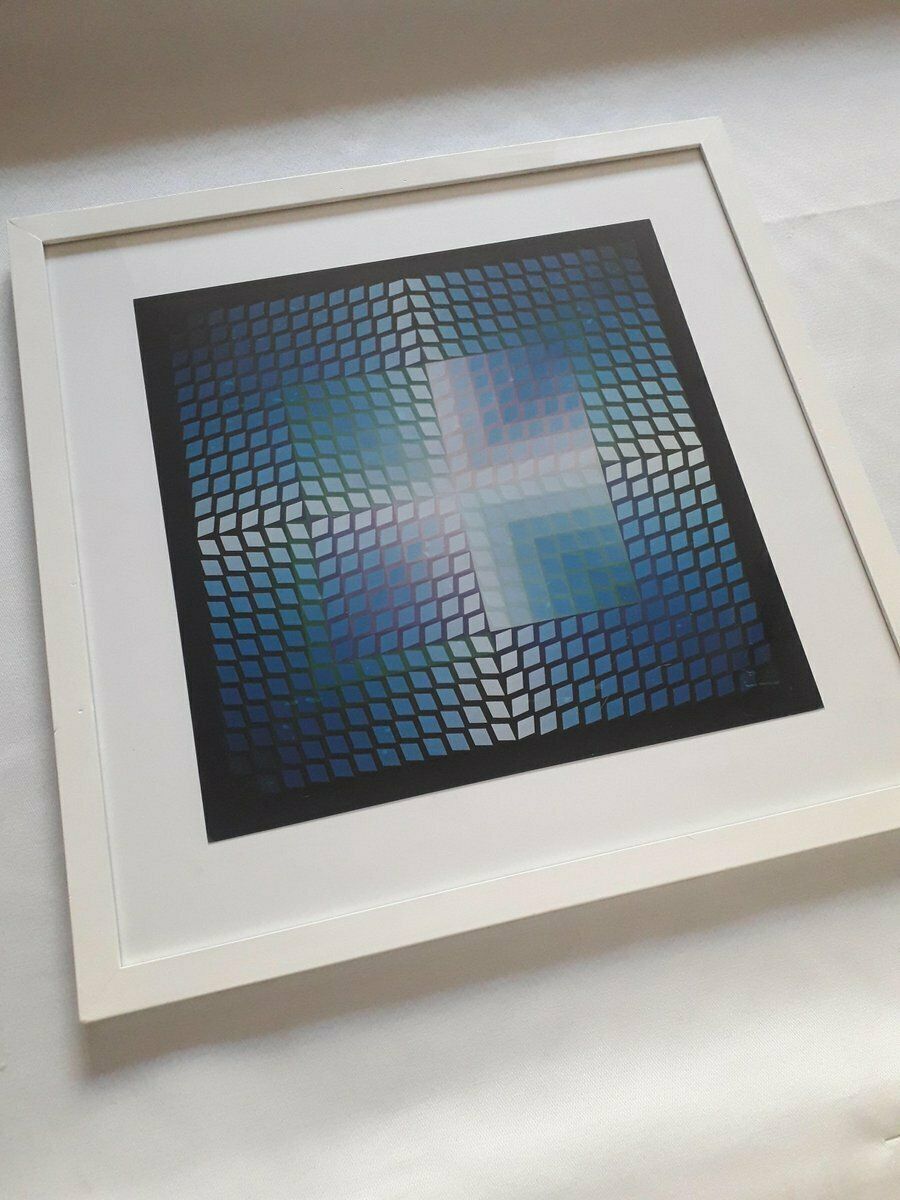 Victor Vasarely, Op Art Poster, 1972, Pigment Print photo Art
