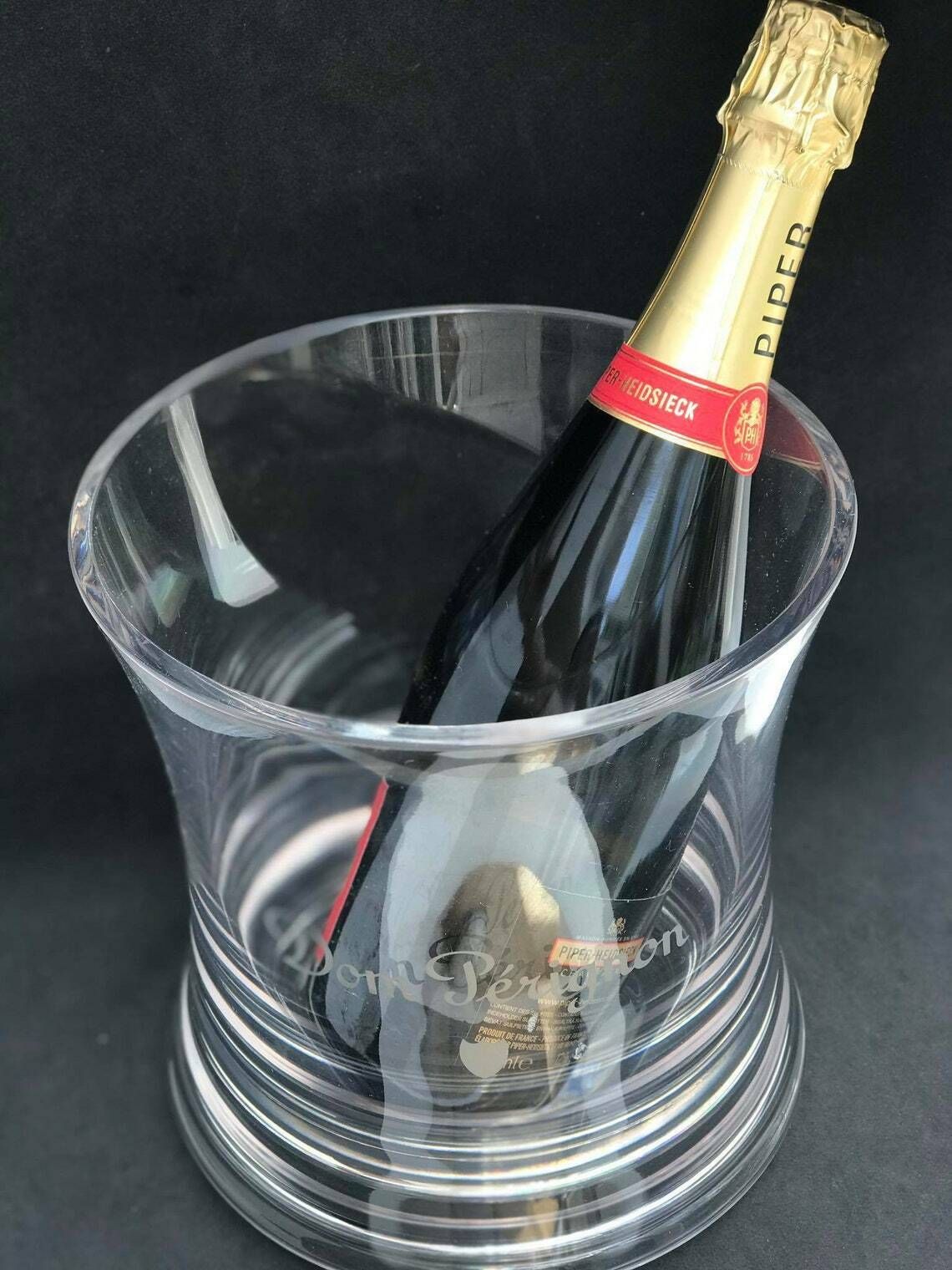 Champagne Dom Perignon Accessories Display Collector Ice Bucket Couple By Martin Szekely Wedding Christmas Bridal Bridesmaid Gift Bar Decor photo Home Decor