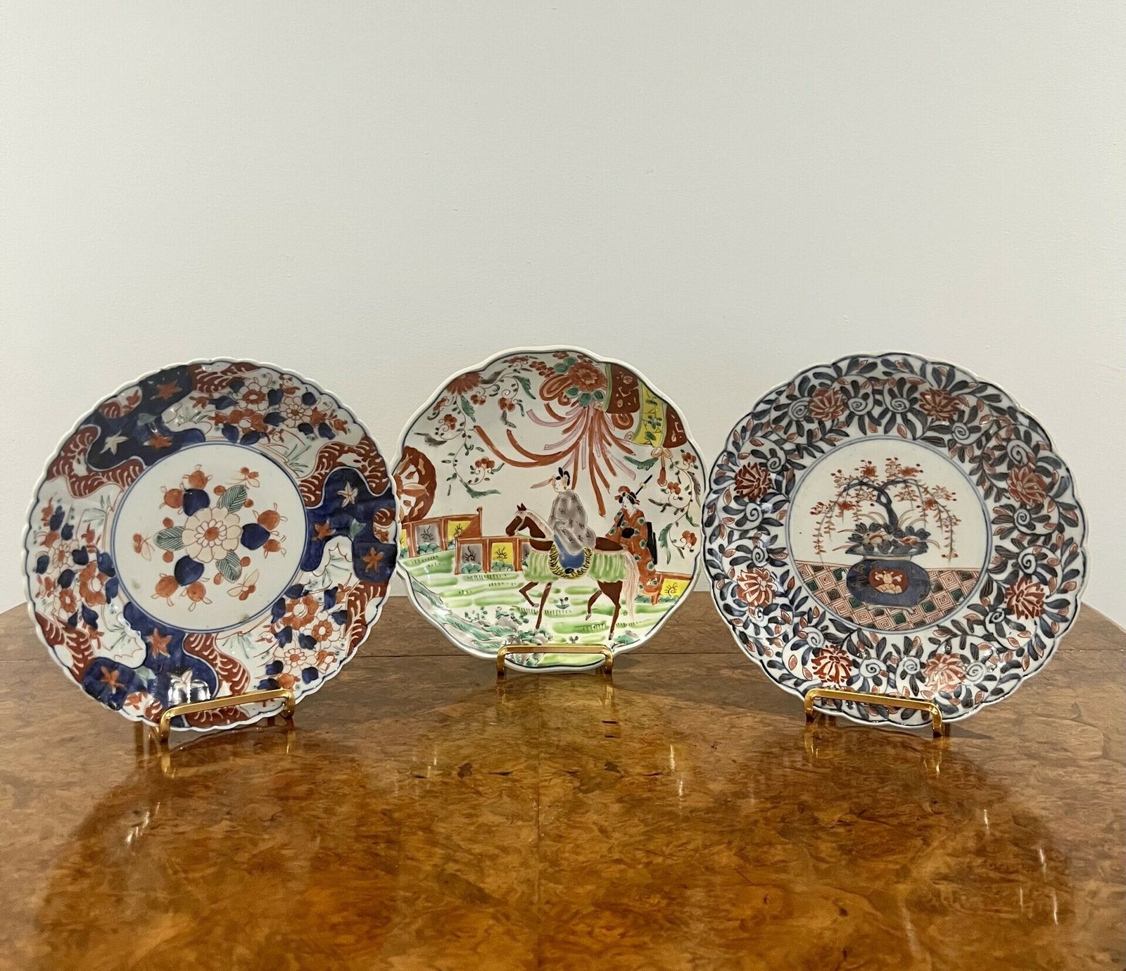 Collection Of Three Antique Japanese Imari Dishes photo Home Decor