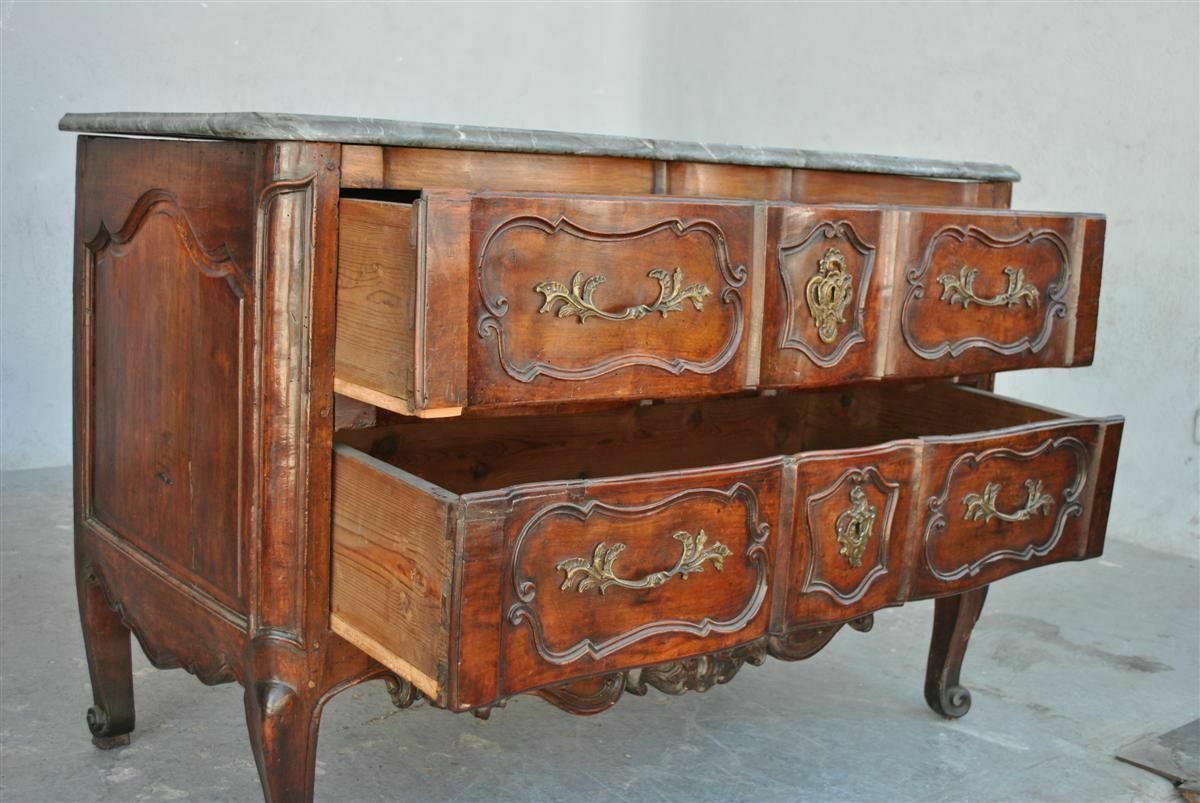 Curved Walnut Chest Of Drawers, 18th Century photo furniture