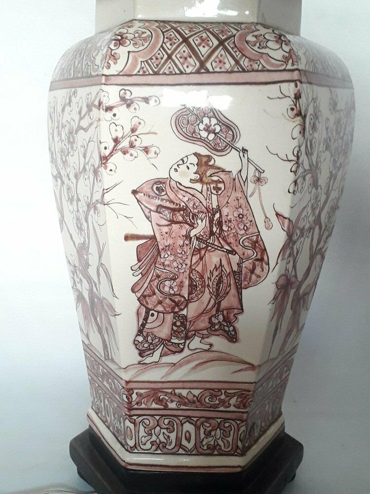 Hand Painted Ceramic Table Lamp By Paterna Majolica Dart, 1970s photo for sale