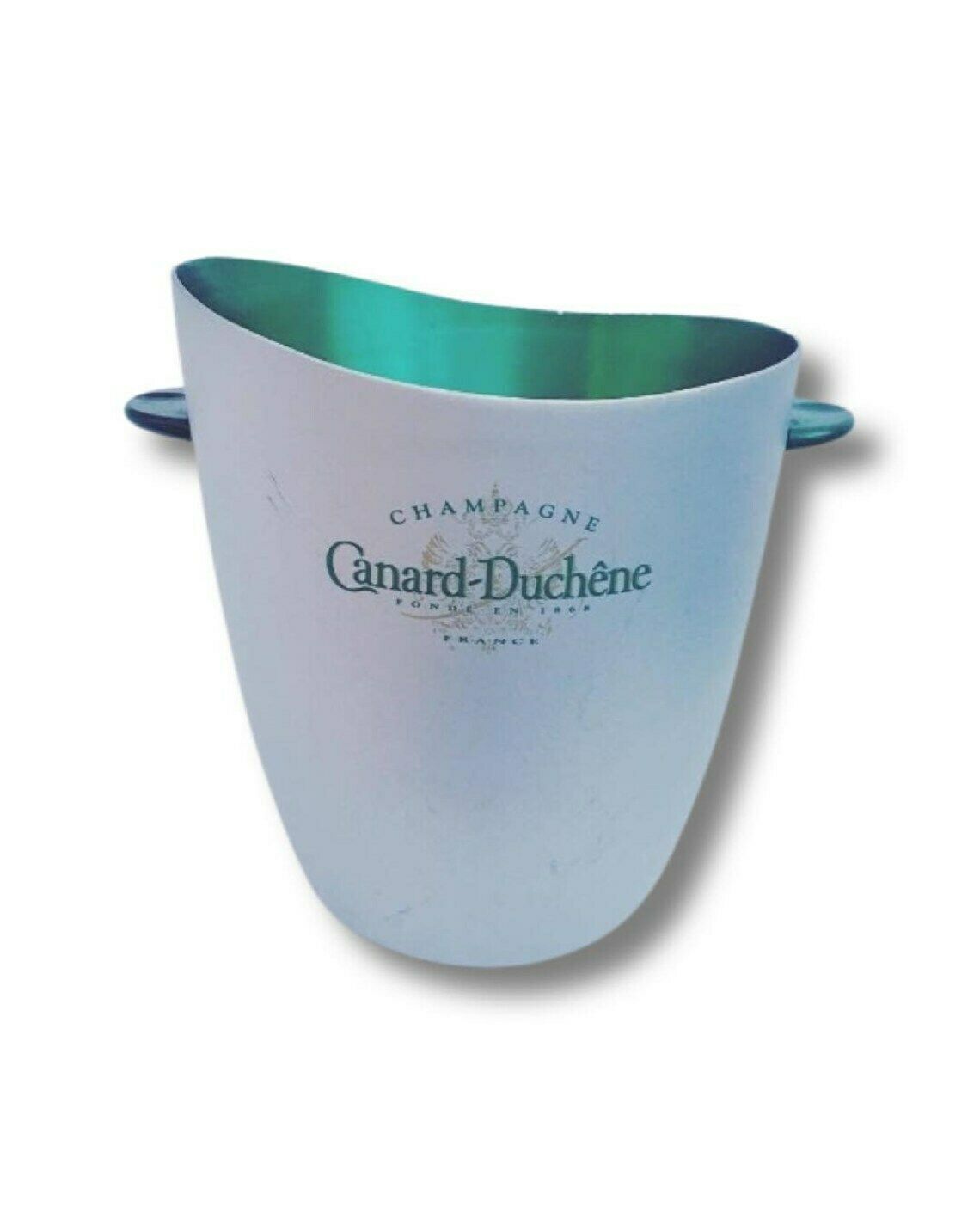 Ice Bucket, Champagne Bucket, Vintage French, Canard Duchene Champagne With Very Beautiful Lines, A Ravishing Green Ice Bucket, photo Home Decor