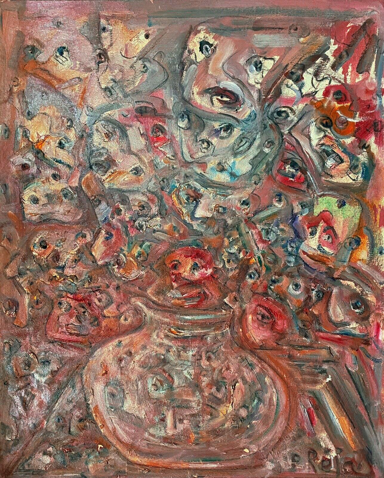 "La Comedia Del Arte" – Pablo Réjas (1924, Overleden) Sarcelles, Frankrijk – Olieverf Op Doek