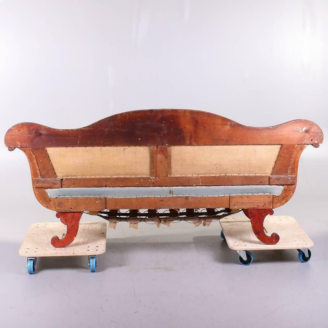 Biedermeier Sofa Couch Empire Settle Swedish 19th Century 3 4 Seat Loveseat photo for sale