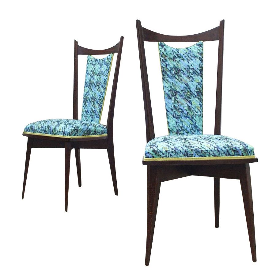 Pair Of Vintage Upholstered Chairs, France, 1960's
