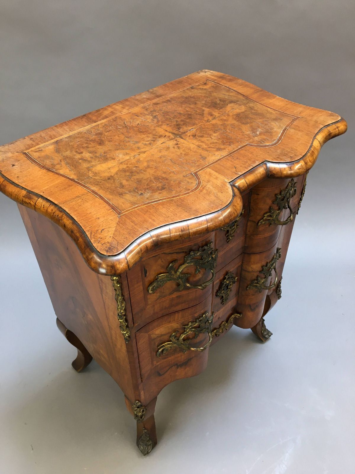 C19th Small Walnut Commode Chest Of Drawers photo Furniture