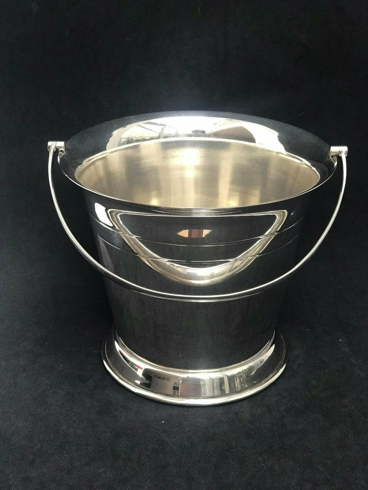 Ice Bucket Vintage Silver Plated Metal English Bar Bartender Planter Vintage Bar Cocktail Party Table Bar Accesories
