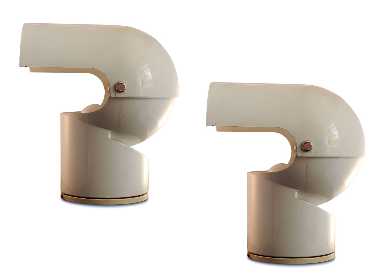 photo buy Pair Of Mid Century Modern Italian "Pileino" Electric Table Lamp Designed By Gae Aulenti For Artemide 1972 Made In Italy Ol