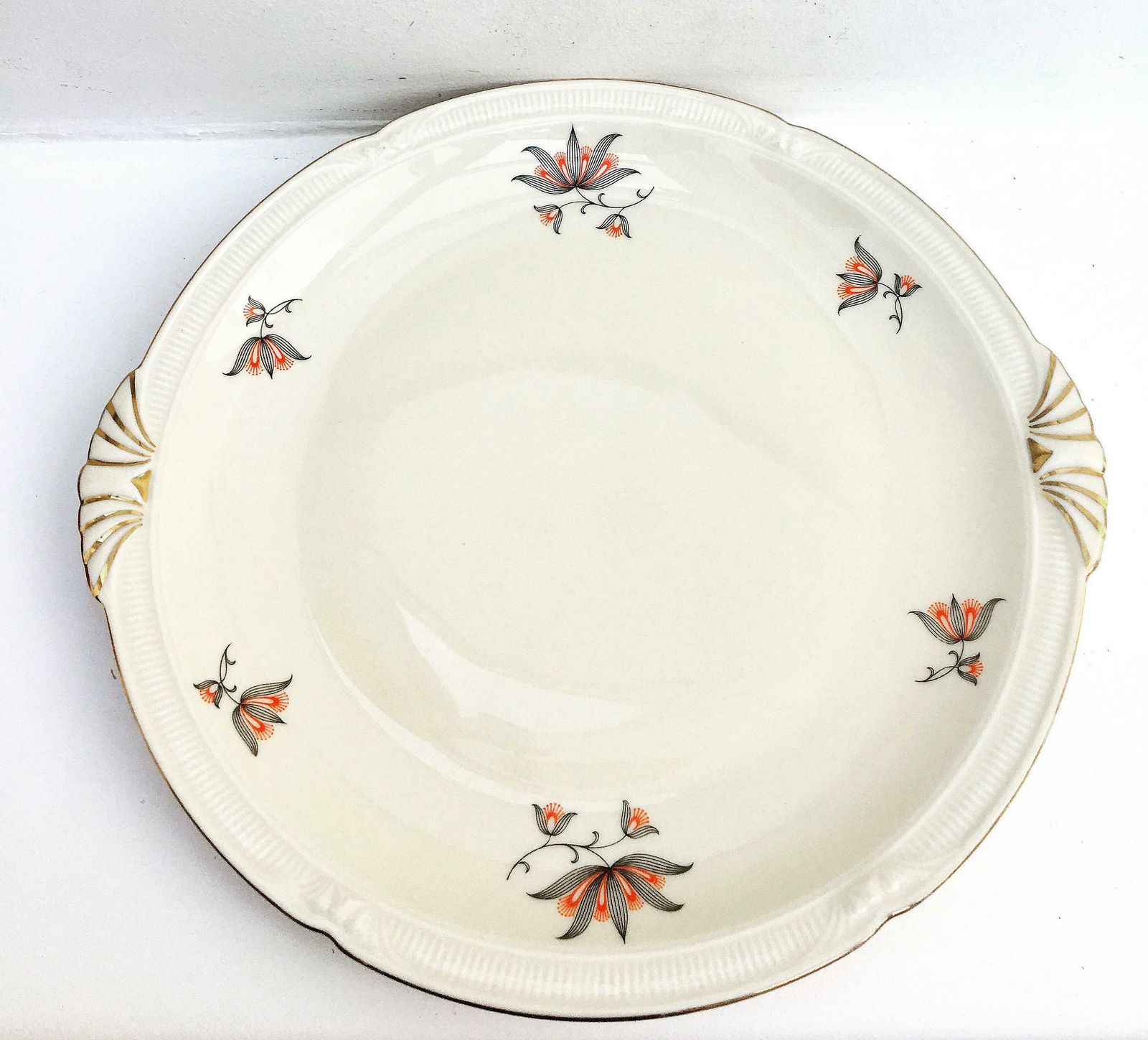 Antique Dish 1930 German Porcelain Dish Zeh Scherzer And Co In 1930, Serving Dish Flat Pastries Serving Plate Collector Antique German 1930s photo furniture