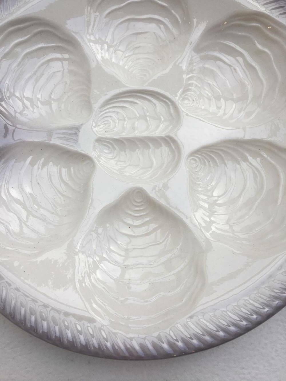photo furniture Vintage Oyster Plate, Fish Shaped Plate Vintage West Germany, Waechtersbach Pottery, Fish Plates, Grey Hand Painted, Seafood Beach 6 Oyster
