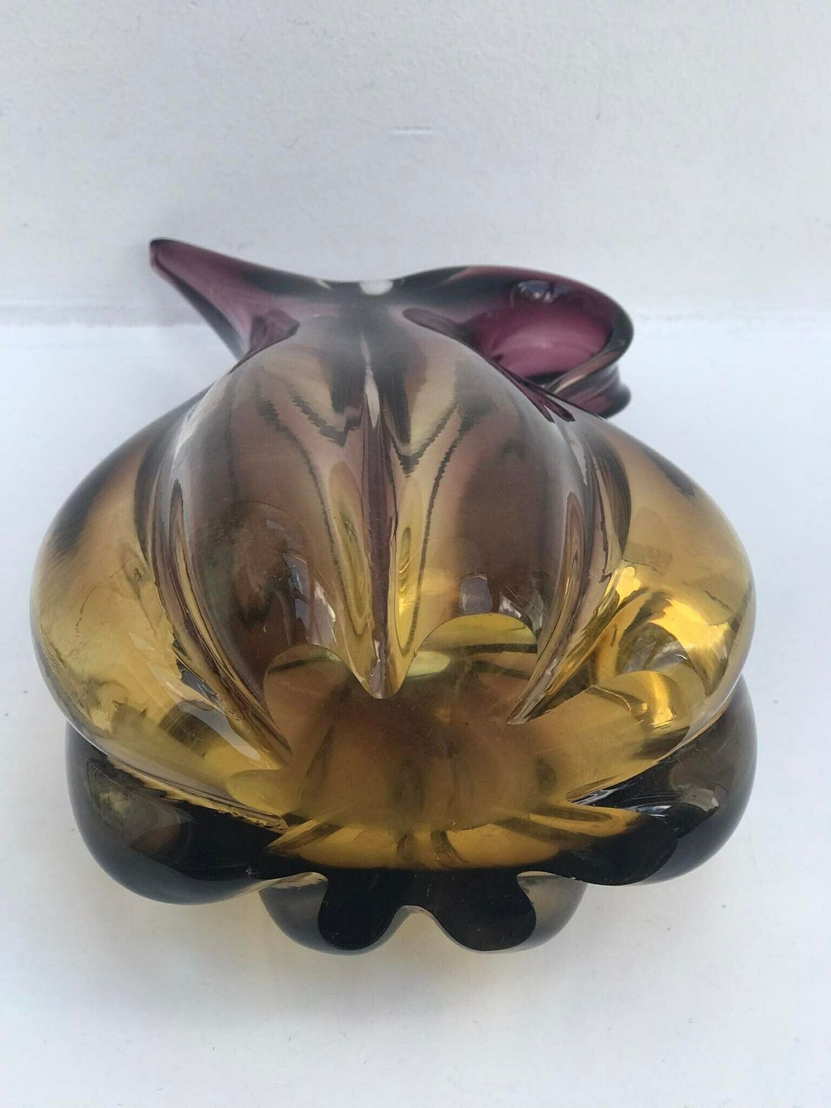 Murano Glass Pitcher Vase Barovier Toso Italian Design Art Glass Venetian Glass Ercole Vase Violet Brown Home Decor Italian Design Gift photo buy