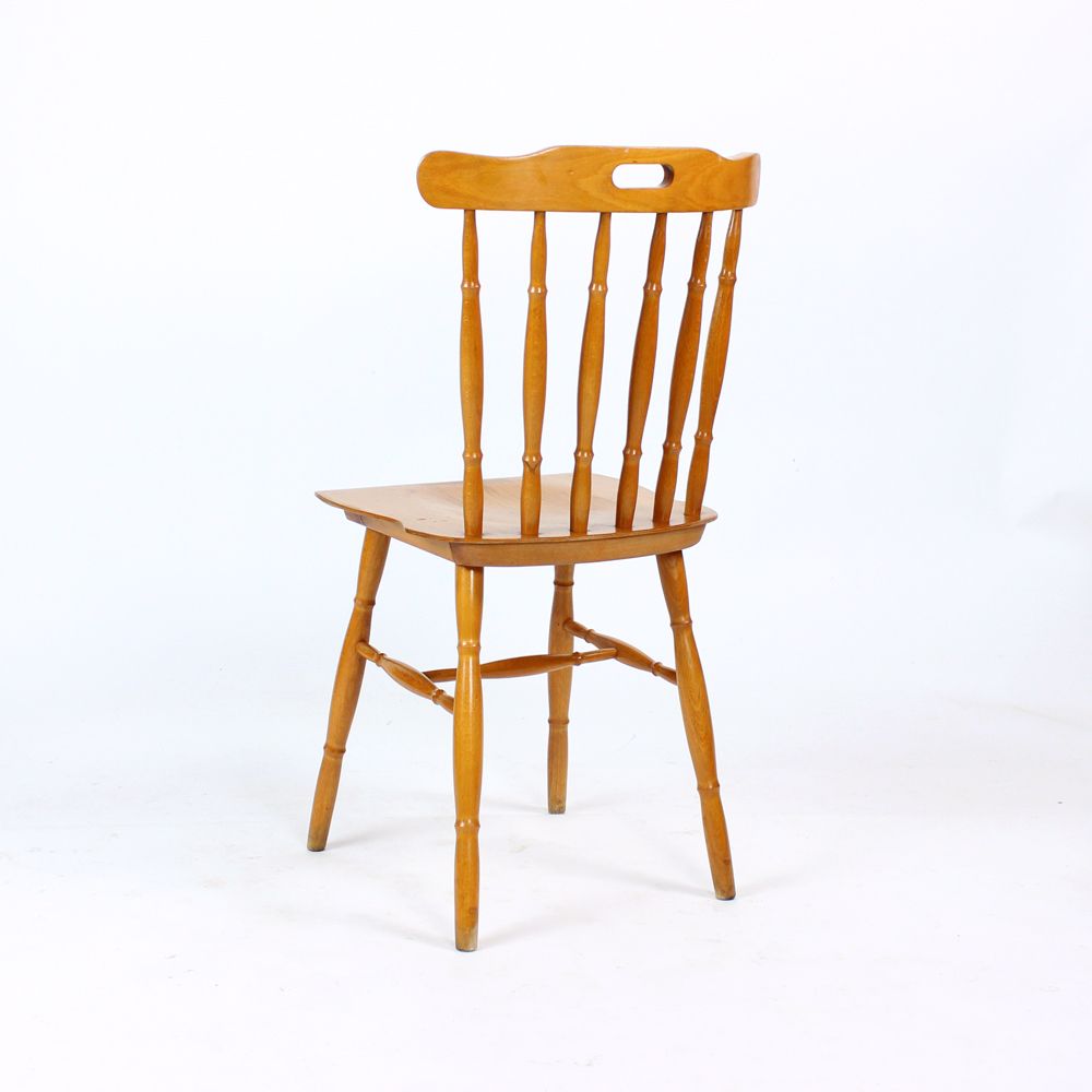 photo furniture Oak Dining Chairs In Folk Design, Czechoslovakia 1960s, Set Of 4