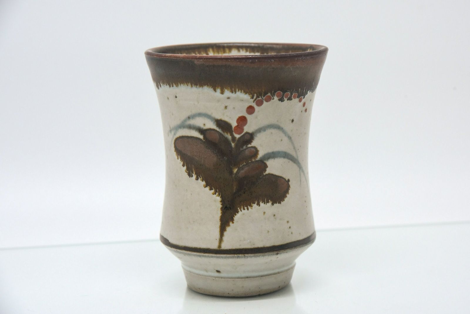David Leach 'Foxglove' Design Waisted Beaker | Lowerdown Pottery Hand Made Pot | Fine Art Studio Pottery photo 365.0