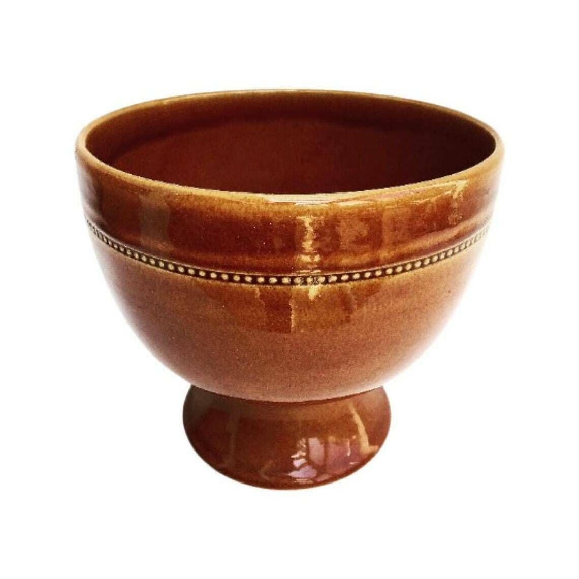 Old Höganäs Keramik Large Bowl Dinnerware Brown Large , Brown Scandinavian Design Swedish Pottery Sweden Mid Century Modern 70s Old