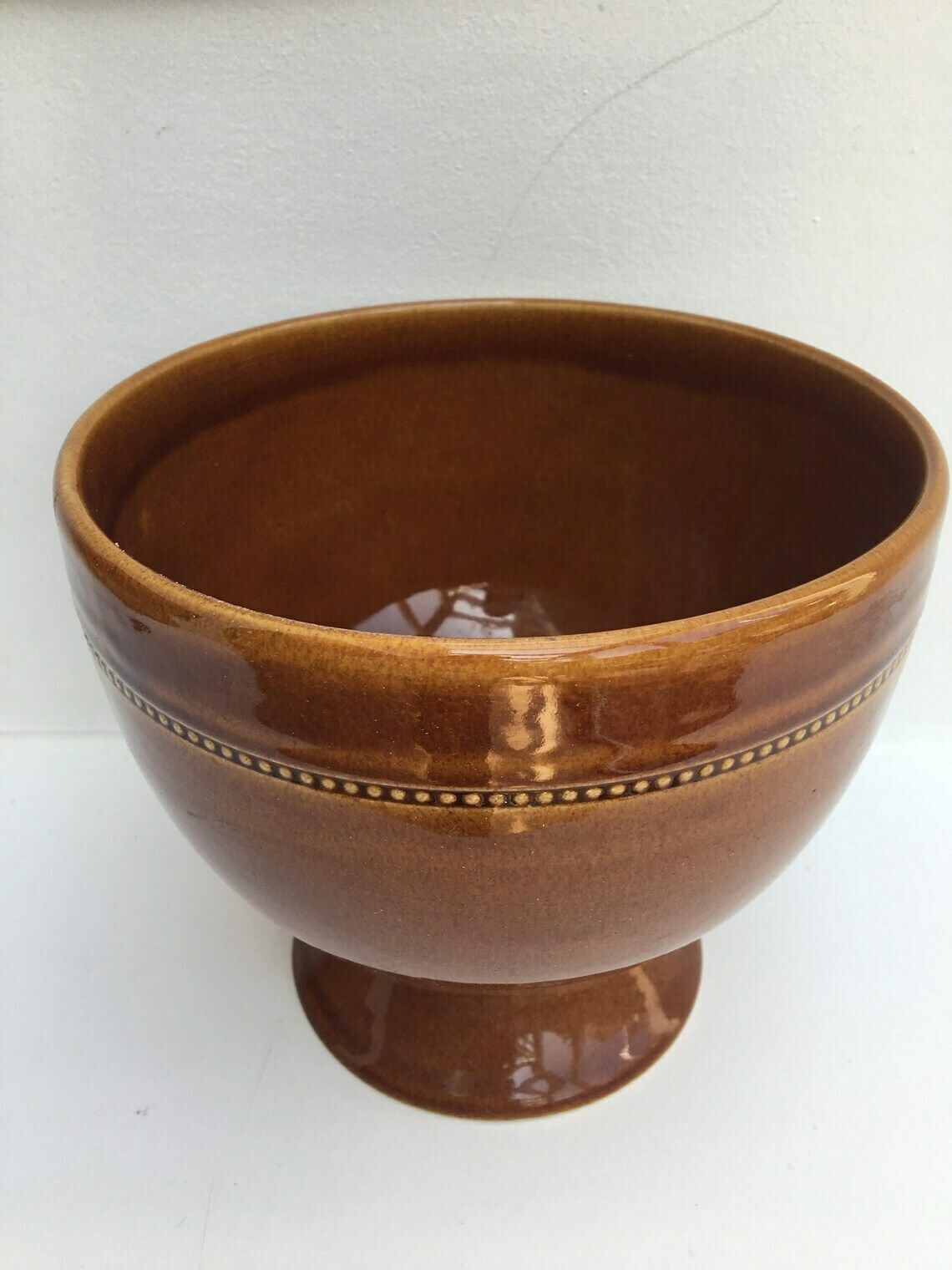 Old Höganäs Keramik Large Bowl Dinnerware Brown Large , Brown Scandinavian Design Swedish Pottery Sweden Mid Century Modern 70s Old photo Home Decor