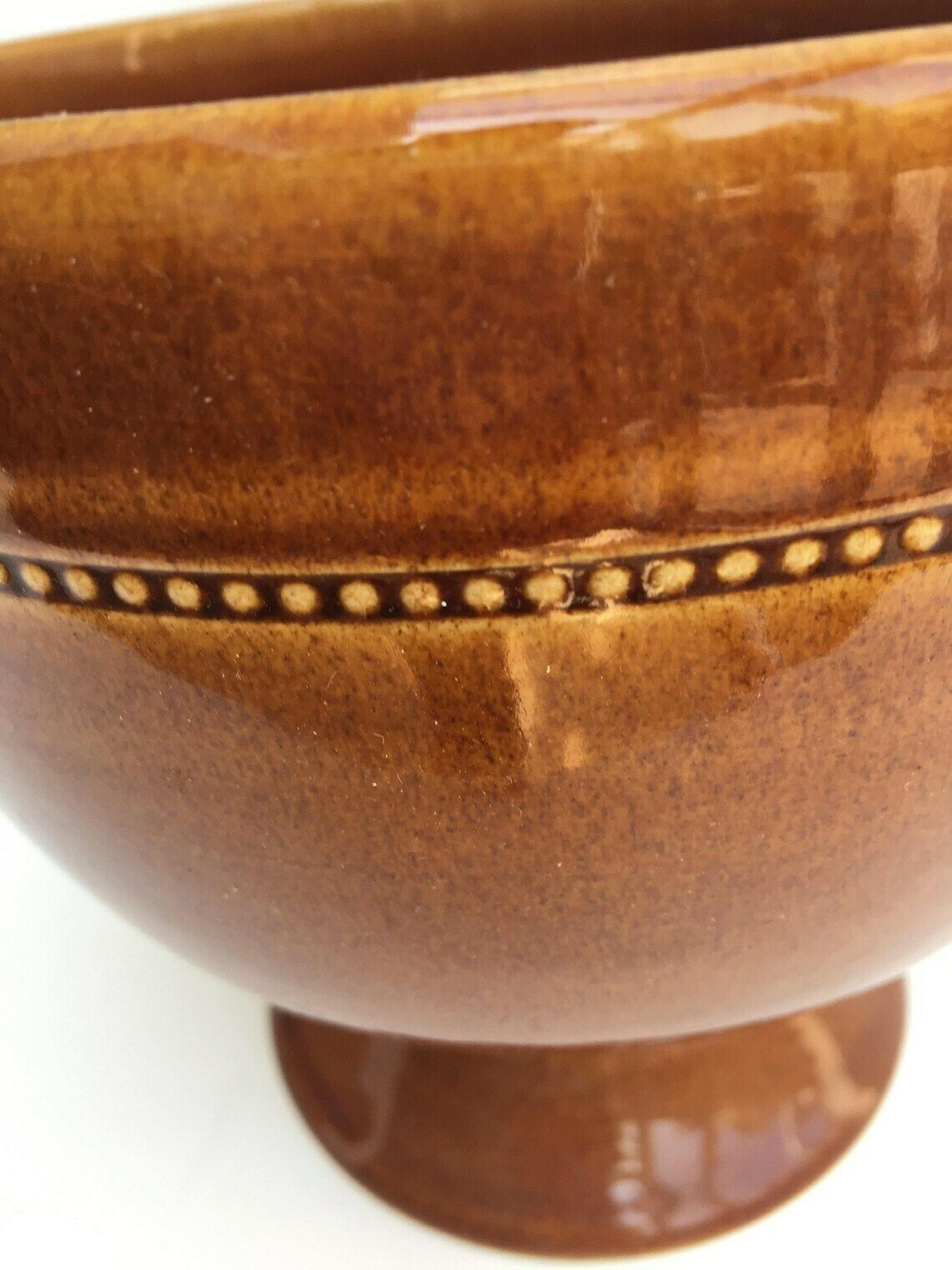 Old Höganäs Keramik Large Bowl Dinnerware Brown Large , Brown Scandinavian Design Swedish Pottery Sweden Mid Century Modern 70s Old photo vinterior