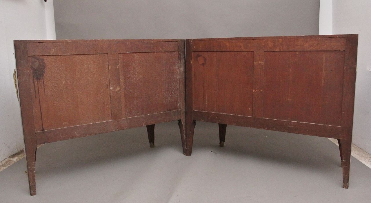Pair 19th Century French Kingwood And Marble Top Commodes photo vinterior