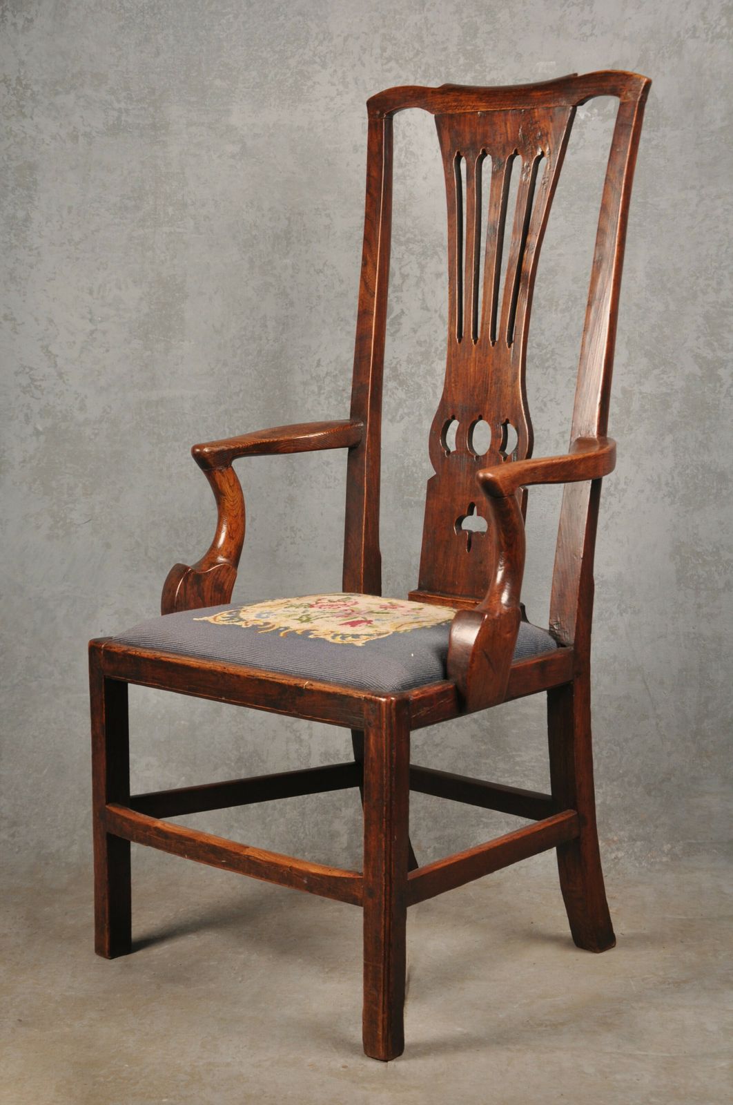 18th Century Elm Country Armchair photo for sale