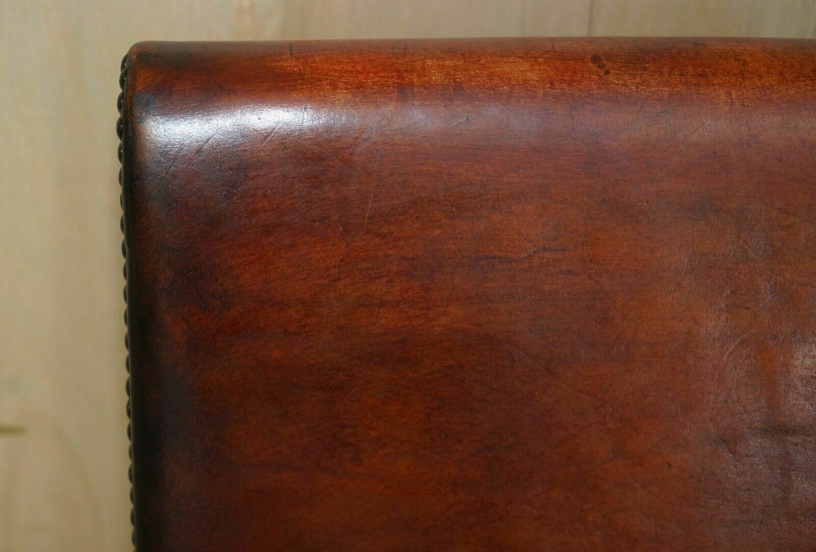 Six Restored Brown Leather And Oak Spanish Pierre Lottier Alamazan Dining Chairs 6 photo vinterior