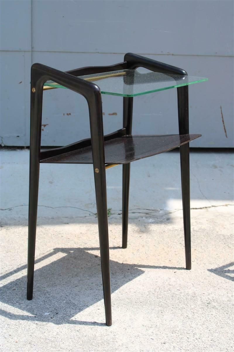 Small Bedside Tables Or Shelves In Mahogany Ico Parisi For Debaggis 1950s Brass photo buy
