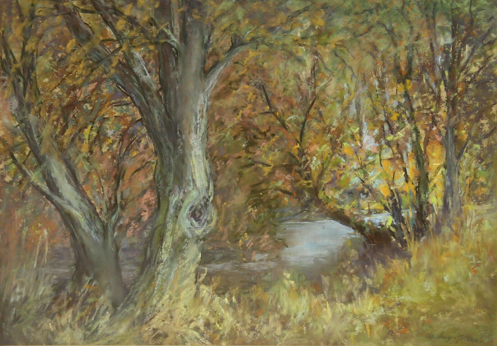 Pastel By Audrey Miller. Titled "Ivy Grange Farm, Westhall, Halesworth" photo furniture