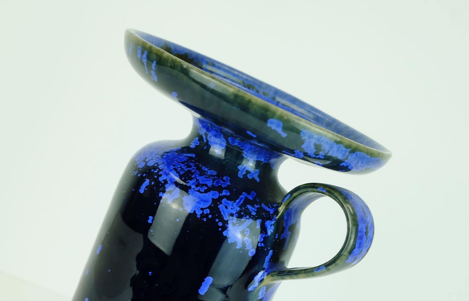 East German Mid Century Ceramic Vase Art Pottery Unterstab Langenhessen 70s Studio Ceramics photo for sale
