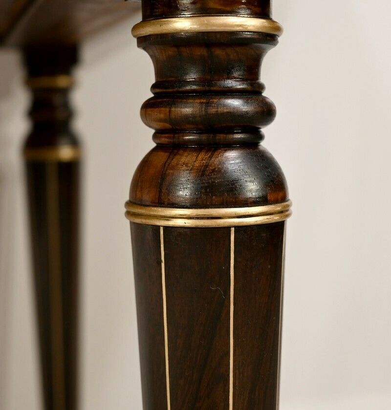 photo vintage Rosewood Table, Louis XVI Style, Napoleon III Period – Mid 19th Century