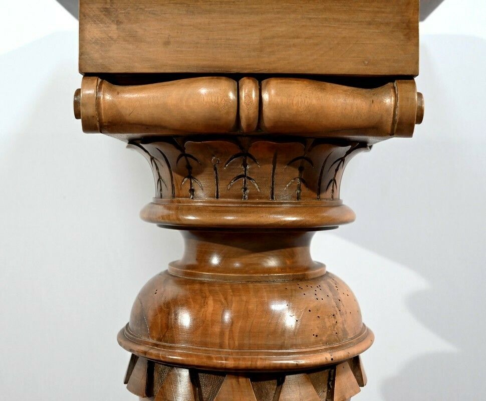 photo furniture Important Walnut Column, Louis XVI Style   Late 19th Century
