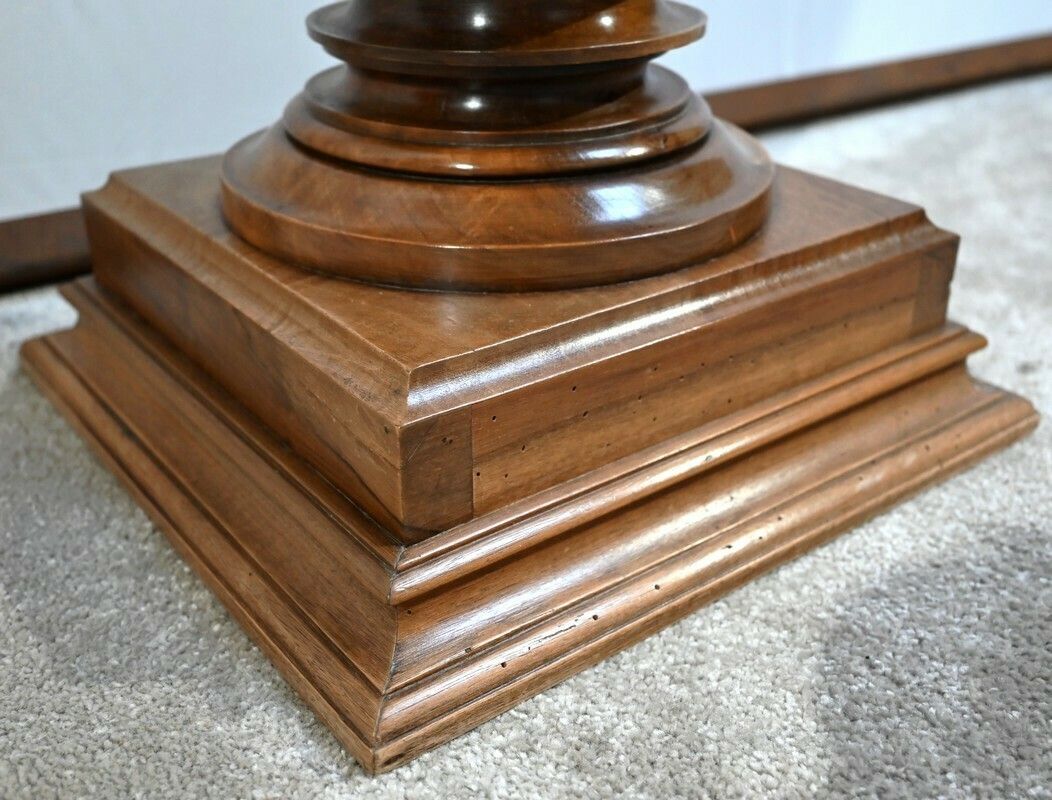 photo vintage Important Walnut Column, Louis XVI Style   Late 19th Century