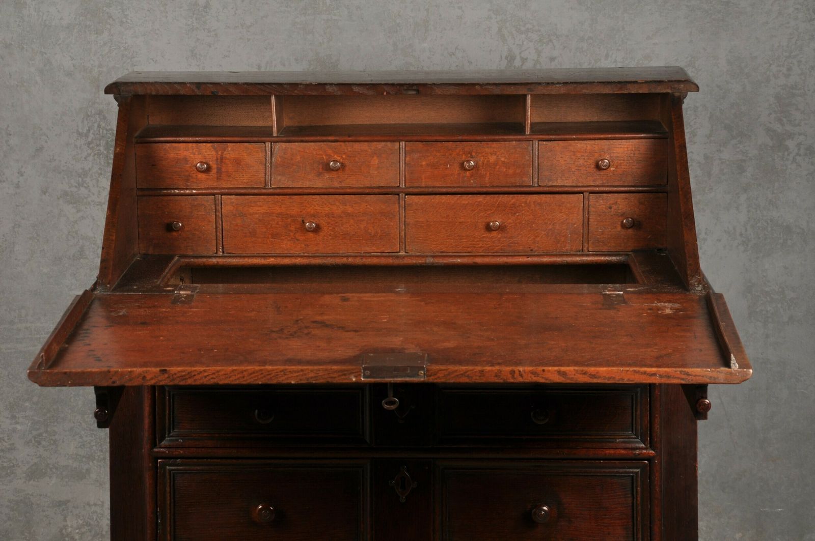 Rare 17th Century Oak Bureau, 18th Century And Earlier photo Furniture