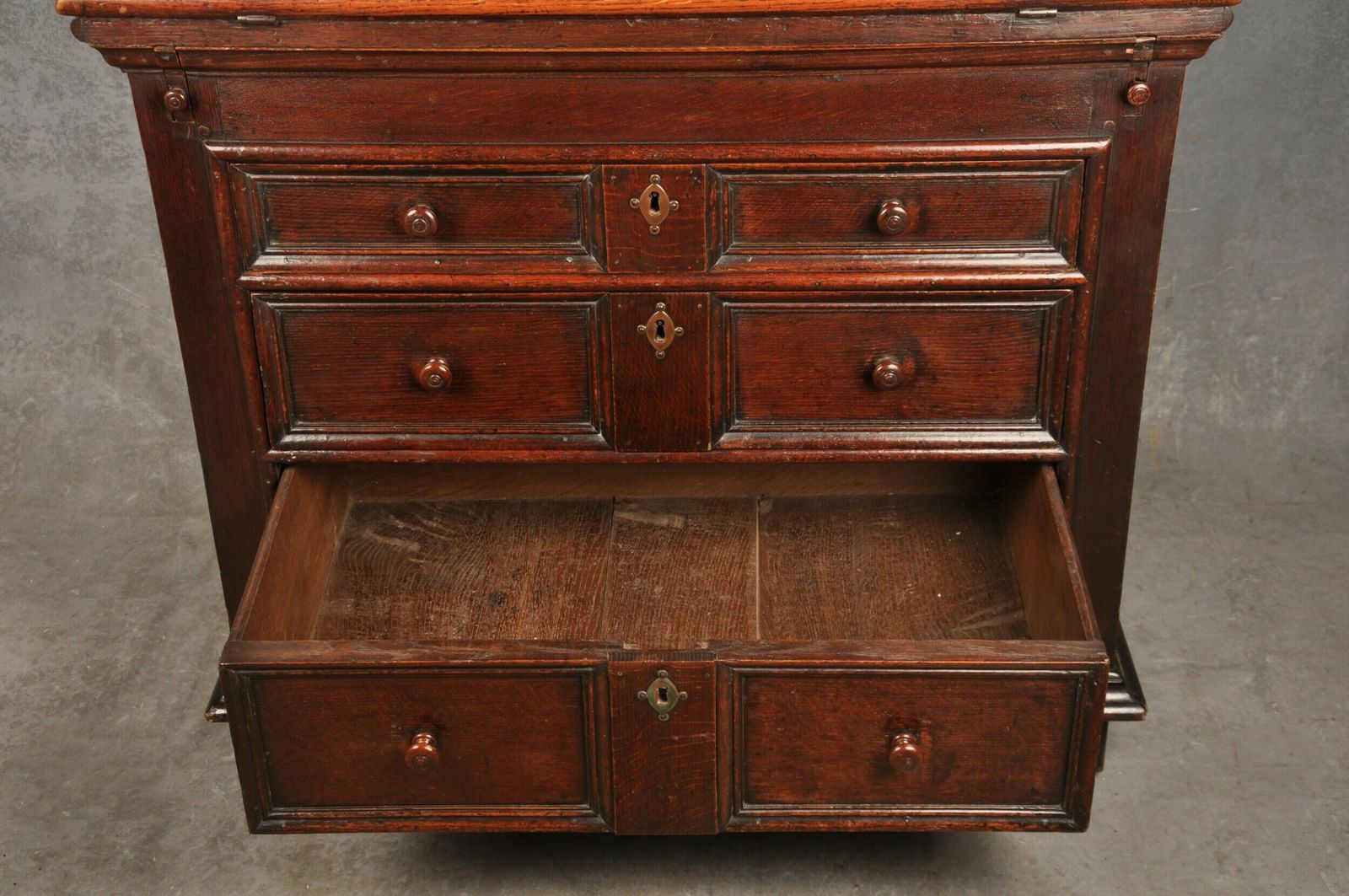 photo buy Rare 17th Century Oak Bureau, 18th Century And Earlier