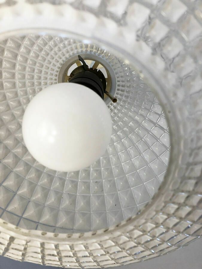 Scandinavian Glass Pendant Lamp, 1960 photo furniture