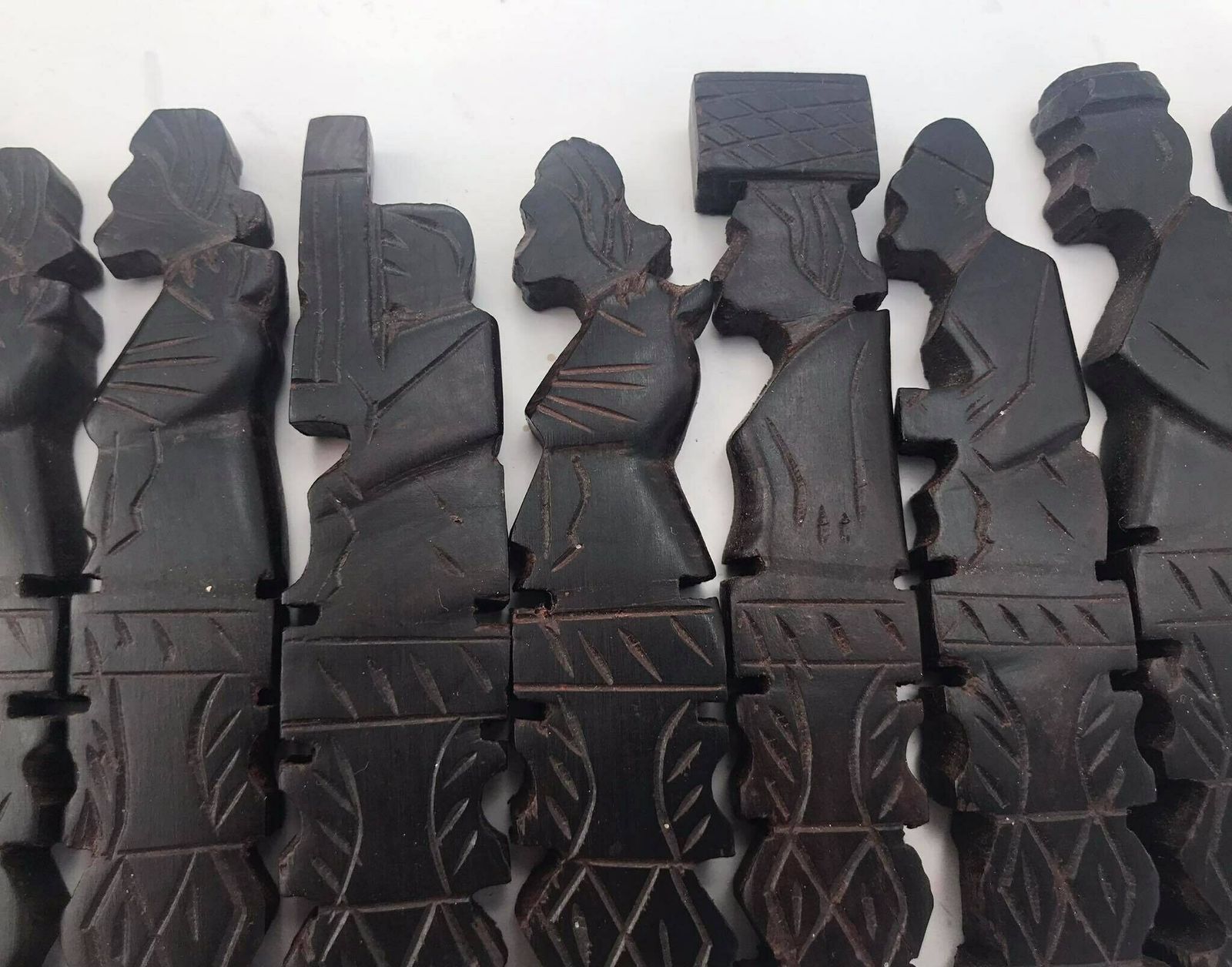 African Cutlery Rests Set Of 12 Hand Carved Wood Africa Crafts Gift Idea Table Settings Ethnic Table, Wedding Gift Garden Table Decor photo for sale