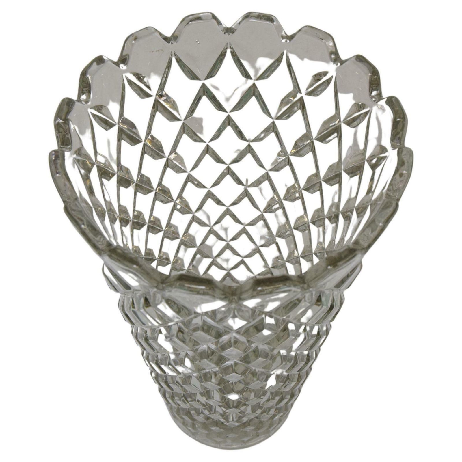 Midcentury Glass Vase, By Glasswork Novy Bor, 1960s