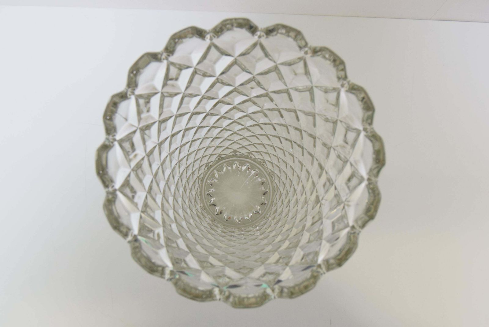 Midcentury Glass Vase, By Glasswork Novy Bor, 1960s photo vintage