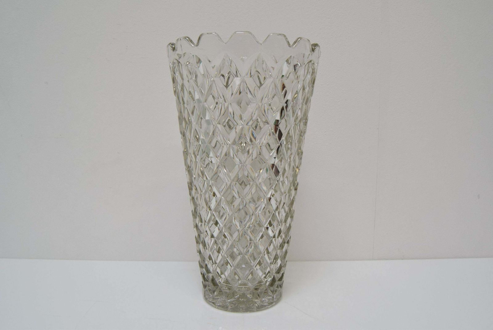 photo furniture Midcentury Glass Vase, By Glasswork Novy Bor, 1960s