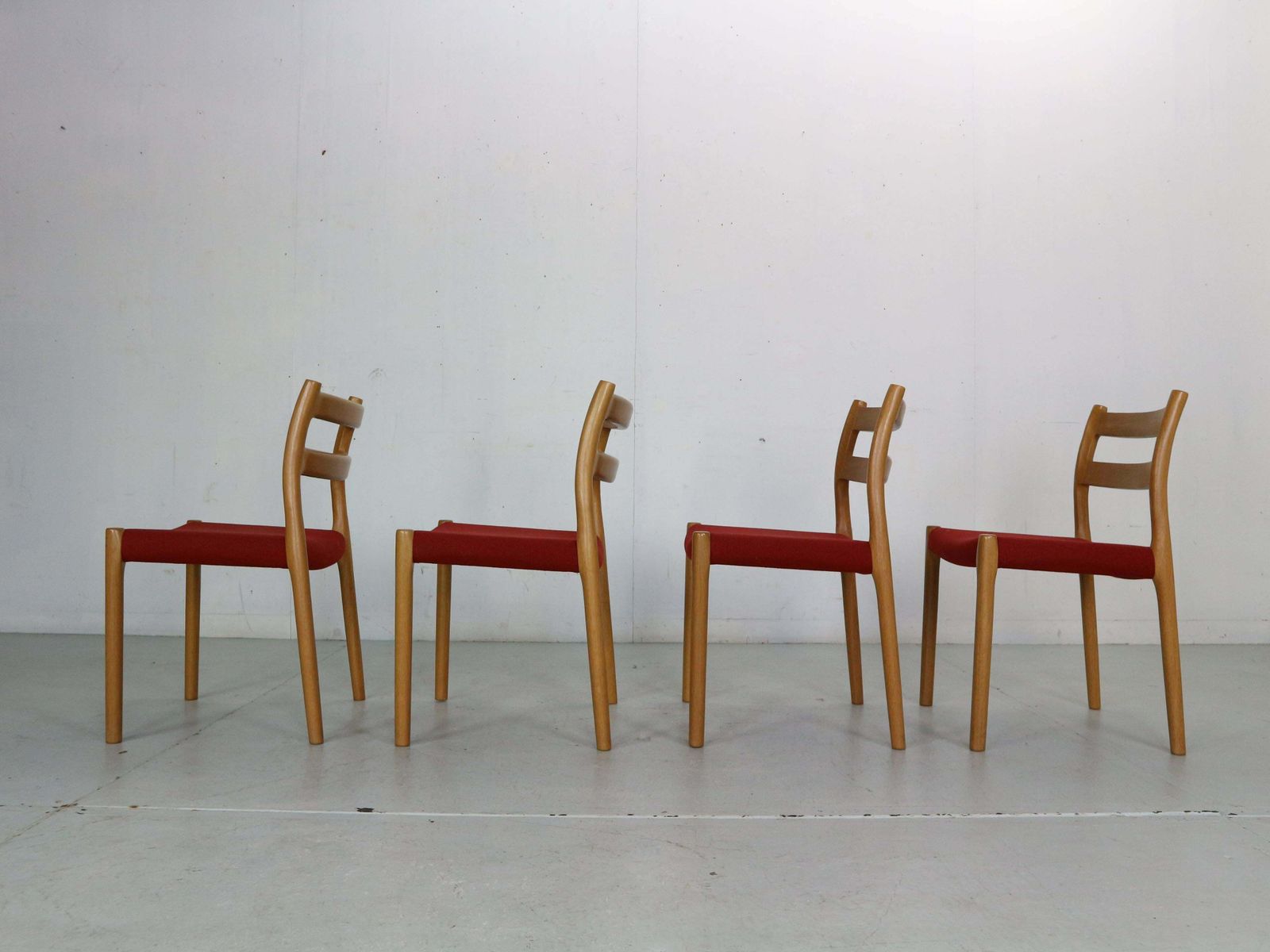 Niels Otto Moller Set Of 4 Dining Chairs Model 84 For Højbjerg Denmark 1970s photo vinterior