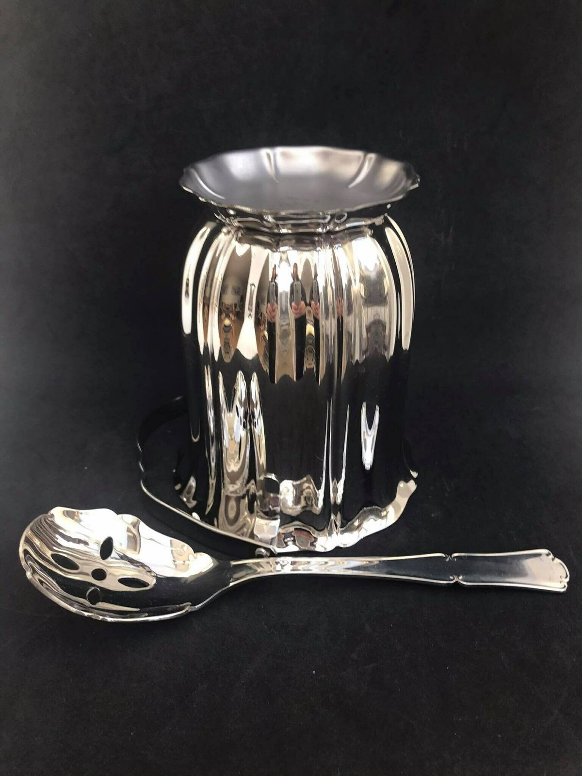 Ice Bucket Jean Couzon France Mid Century Stainless Steel Cooler Ice Bucket Bar Cart Wedding Gift photo 180.0