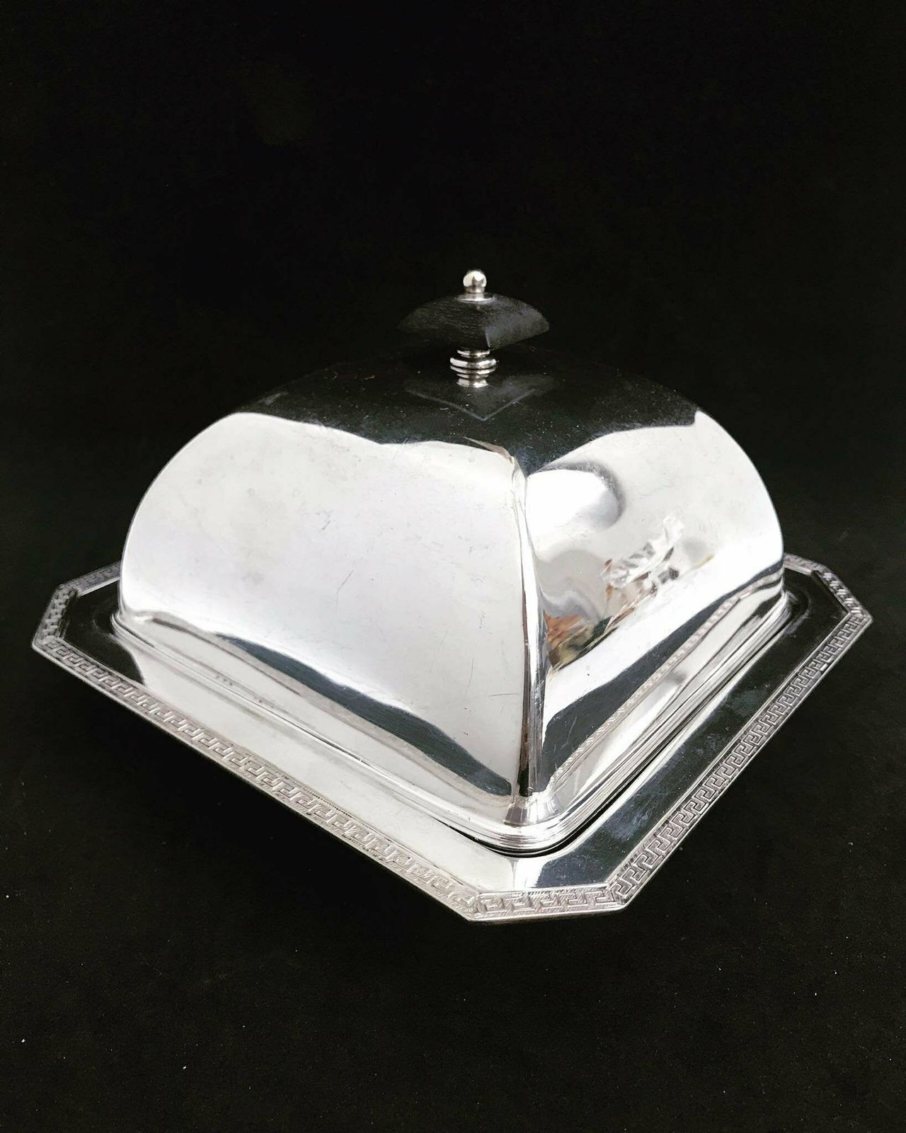 Muffin Dish Candy Dish Silver Plated Harrods England 1920s, Lidded Bowl Butter Dish With Lid Edwardian Wedding Gift For Mom