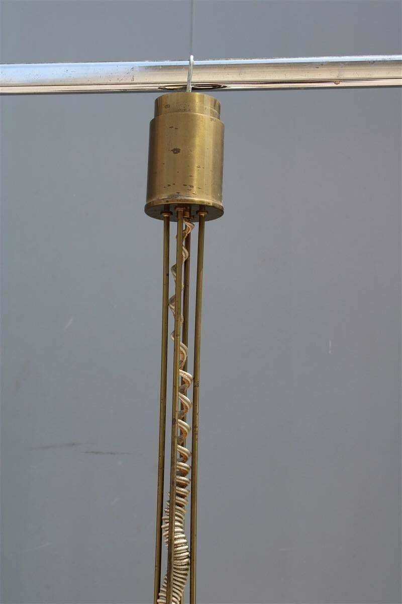 Chandelier Minimalist Brass Structure Esperia Angelo Brotto Pulegoso Murano £3,989.70 photo Lighting