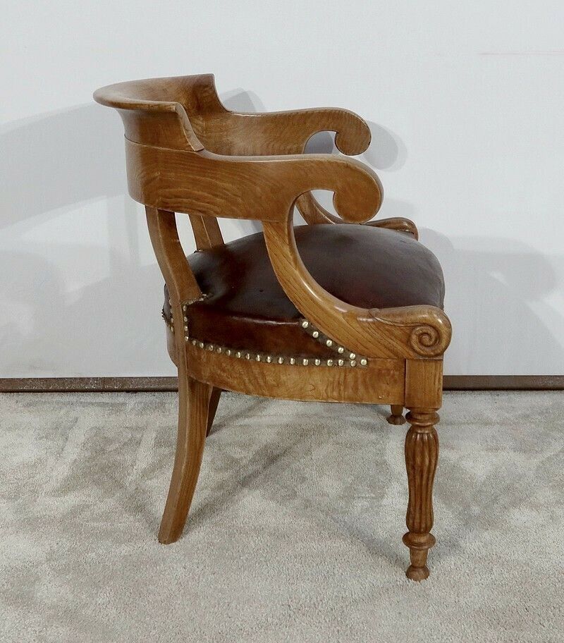Office Armchair In Ash, Louis Philippe, 2nd Half Of The 19th Century photo Furniture
