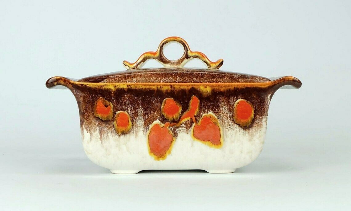 Beautiful Art Déco Jar With Lid 1930s Ceramic Cookie Jar Made In Germany photo Home Decor